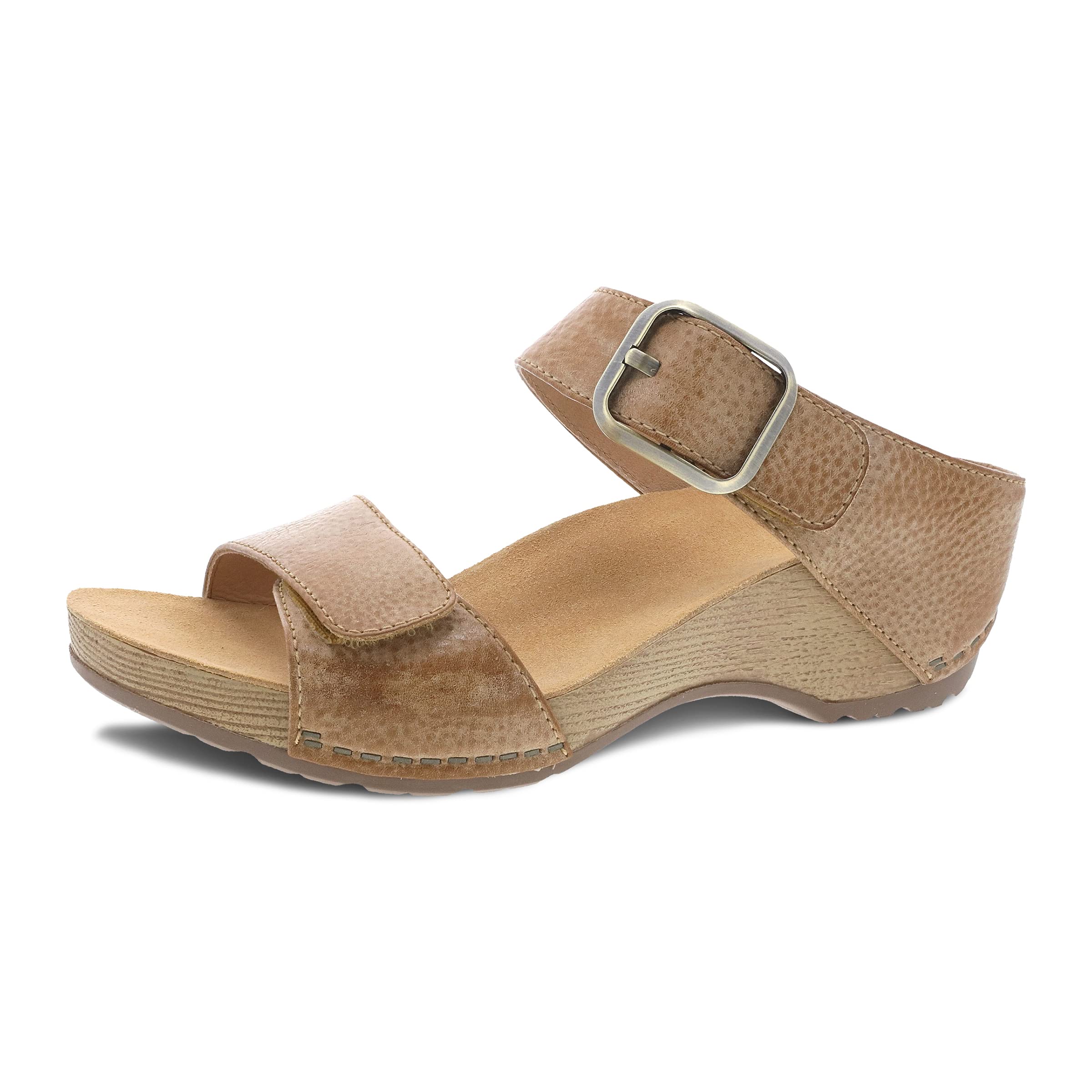 Dansko Tanya Women's Slip-On Wedge Sandal – Contoured Footbed, Comfort, and Style